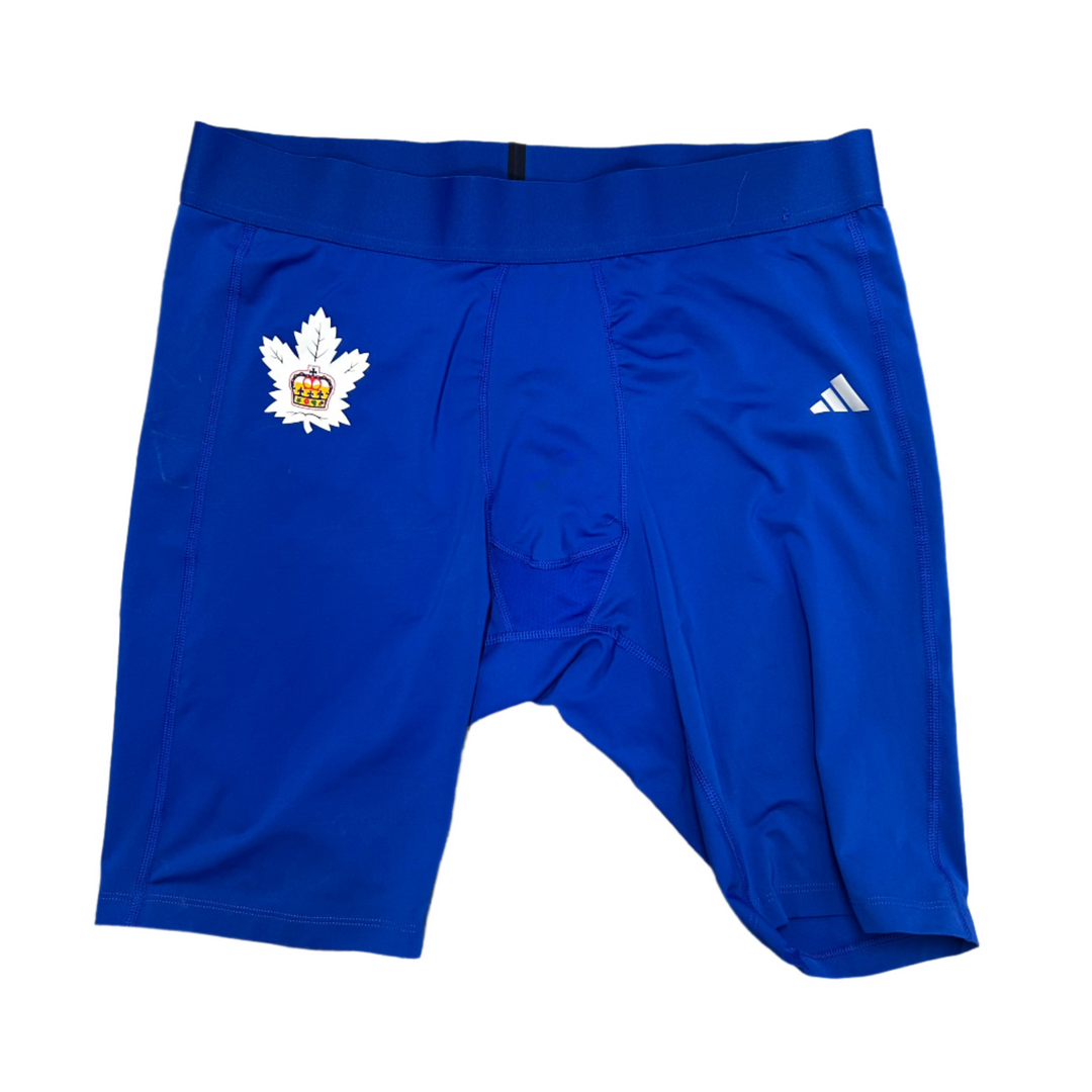 Adidas Team Issued Toronto Marlies Training Compression Short Tights - Player Worn