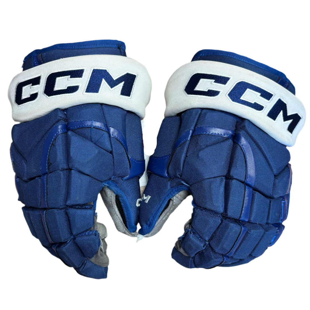 CCM Tacks HG12XP Pro Stock Hockey Gloves - Toronto Maple Leafs - Used