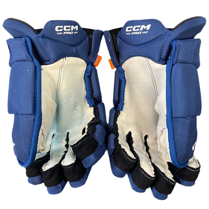 CCM Jetspeed FT1 Pro Stock Hockey Gloves - Vancouver Canucks - Used - DJ