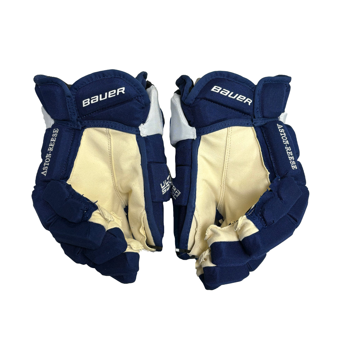 Bauer Supreme Ultrasonic - Pro Stock Hockey Gloves - Toronto Maple Leafs - Zach Aston-Reese