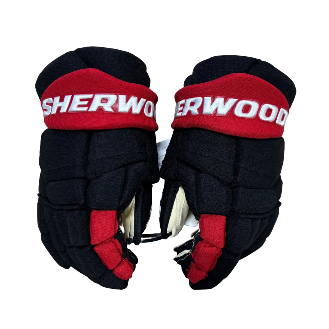 Sherwood CODE Photon 1 - Pro Stock Hockey Gloves - Carolina Hurricanes (Alternate)