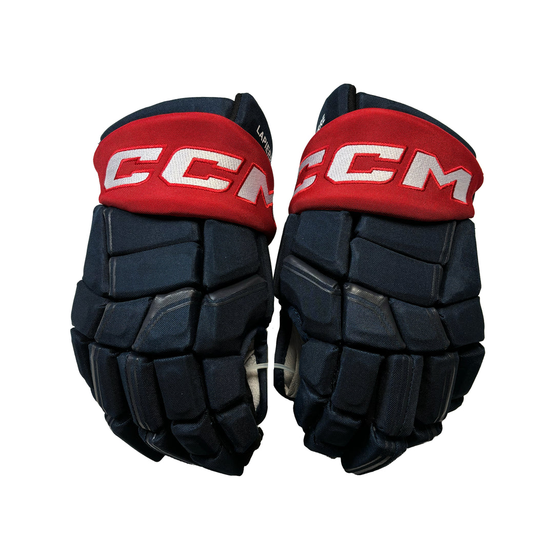 CCM HGQL - Washington Capitals - Pro Stock Hockey Gloves - Hendrix Lapierre