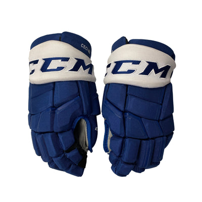 CCM HGQL - Toronto Maple Leafs - Pro Stock Hockey Gloves - Cody Ceci