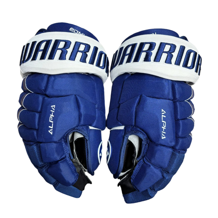 Warrior Alpha DX - Toronto Maple Leafs - Pro Stock Hockey Gloves - Joel Edmundson
