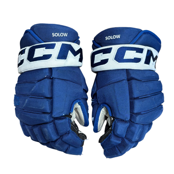 CCM 4Roll Pro 3 Pro Stock Hockey Gloves - Toronto Maple Leafs - Used