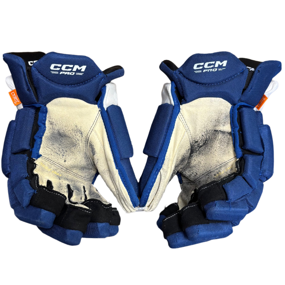 CCM Jetspeed FT1 Pro Stock Hockey Gloves - Toronto Maple Leafs - Used