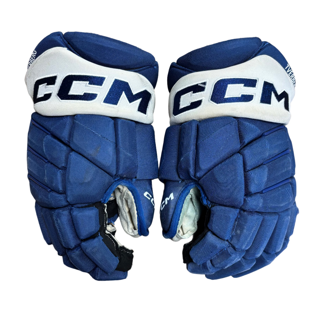 CCM Jetspeed FT1 Pro Stock Hockey Gloves - Toronto Maple Leafs - Used - RT