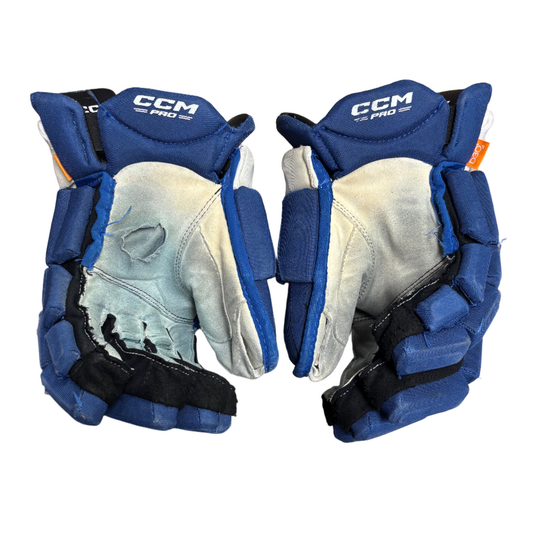 CCM Jetspeed FT1 Pro Stock Hockey Gloves - Toronto Maple Leafs - Used - RT