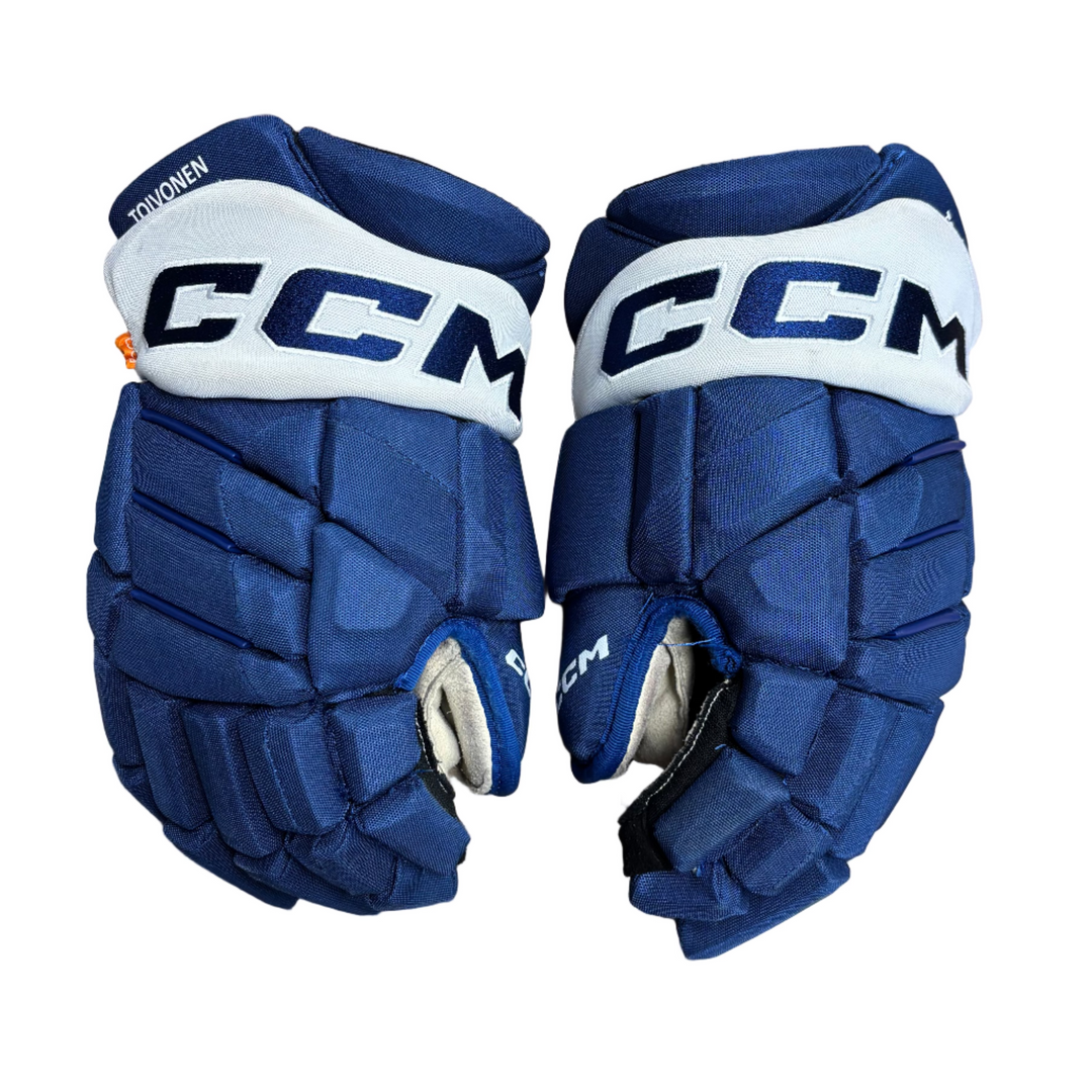 CCM Jetspeed FT1 Pro Stock Hockey Gloves - Toronto Maple Leafs - Used - HT