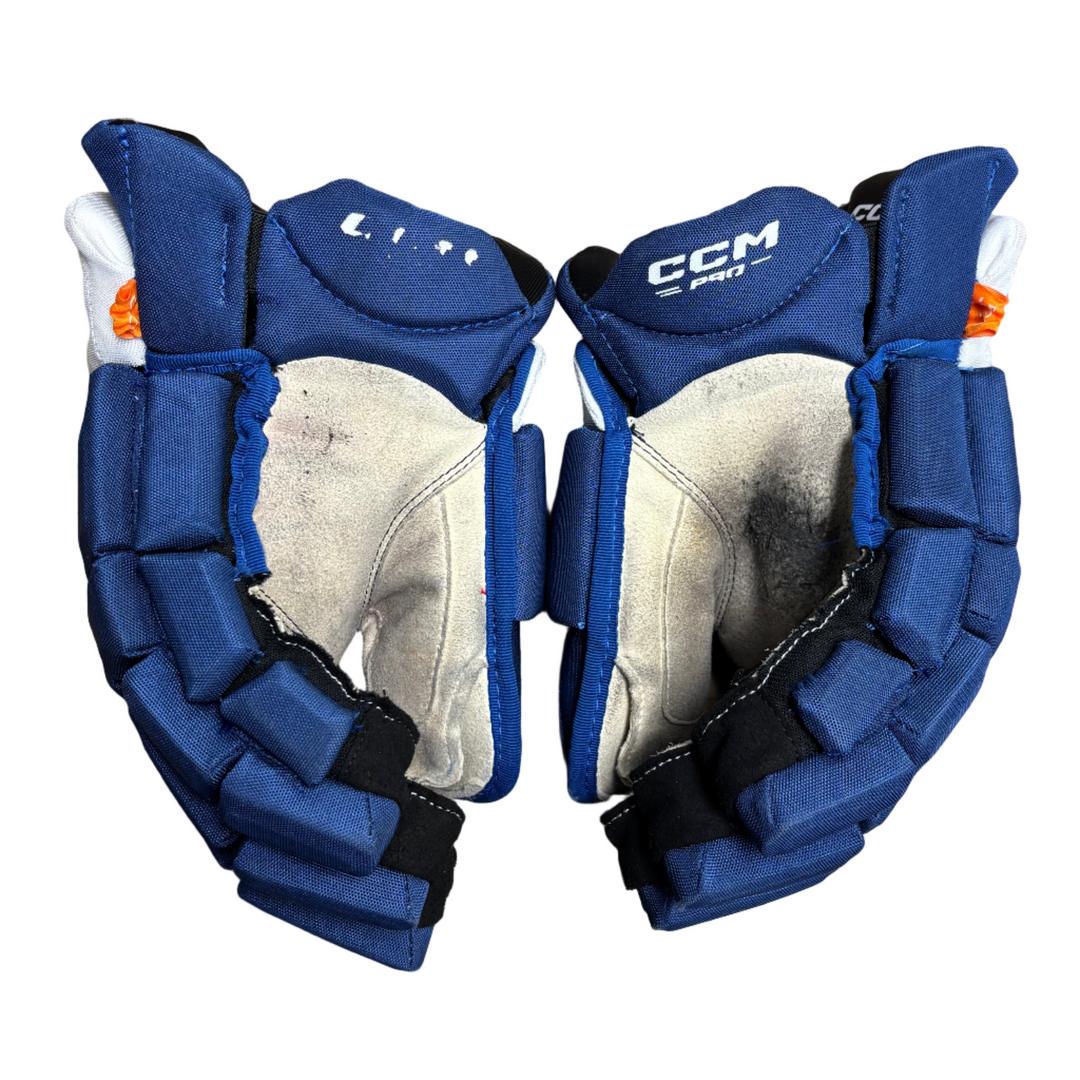 CCM Jetspeed FT1 Pro Stock Hockey Gloves - Toronto Maple Leafs - Used - HT