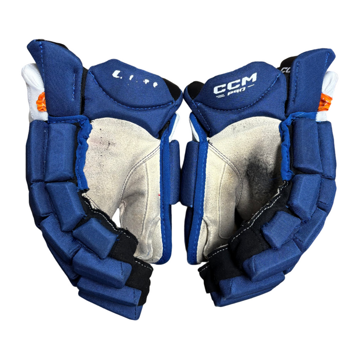 CCM Jetspeed FT1 Pro Stock Hockey Gloves - Toronto Maple Leafs - Used - HT