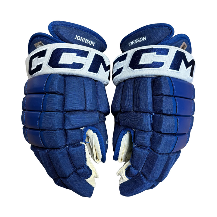 CCM HG97XP Pro Stock Hockey Gloves - Toronto Maple Leafs - Used - RJ