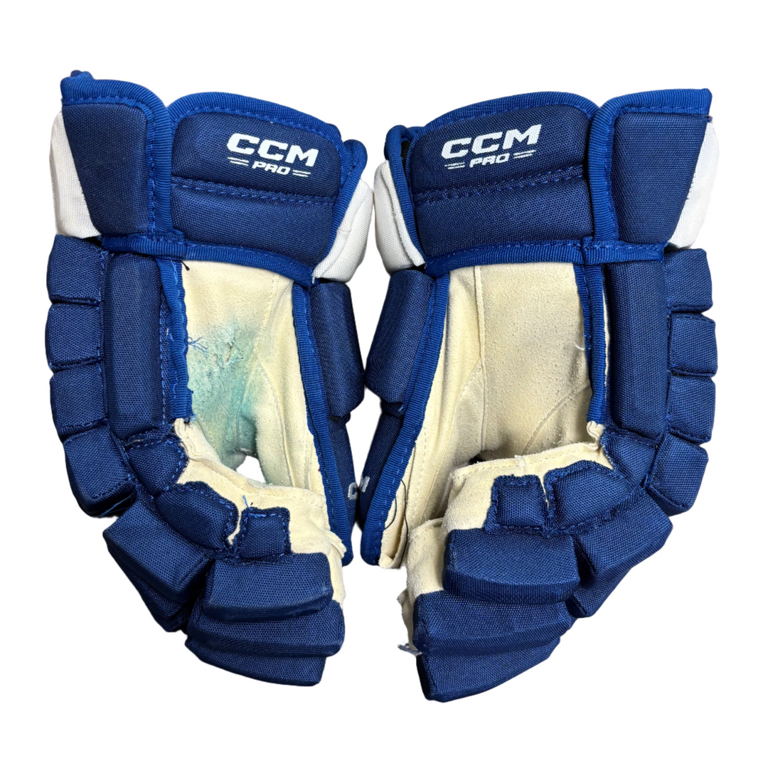 CCM HG97XP Pro Stock Hockey Gloves - Toronto Maple Leafs - Used - RJ