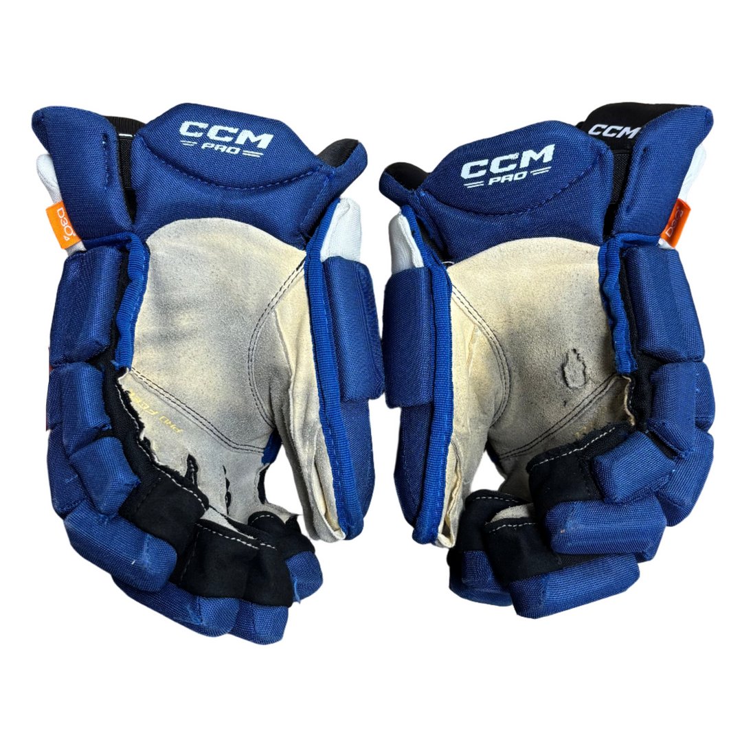 CCM Jetspeed FT1 Pro Stock Hockey Gloves - Toronto Maple Leafs - Used - NC