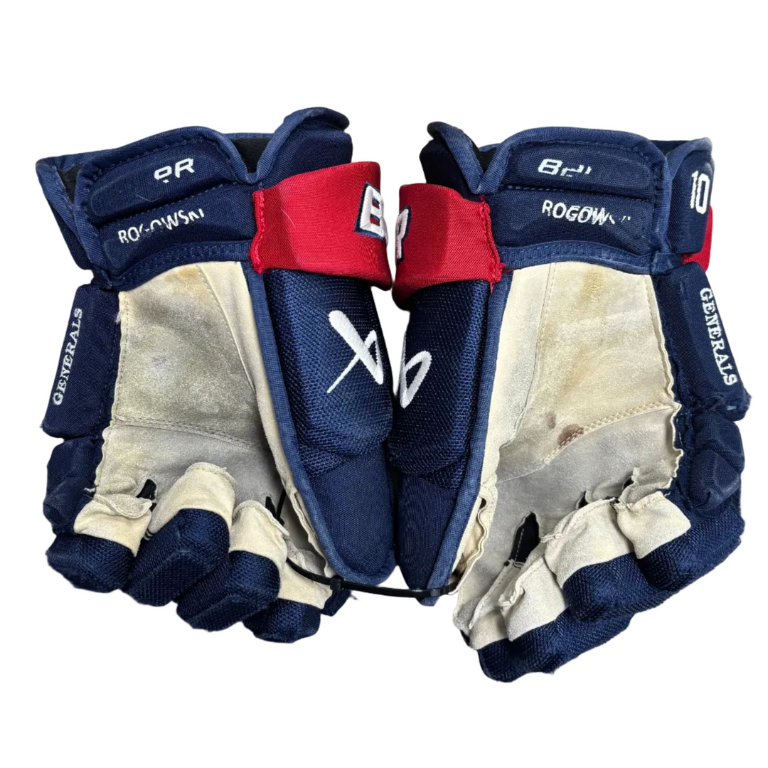 Bauer Vapor Hyperlite - Pro Stock Hockey Gloves - Oshawa Generals