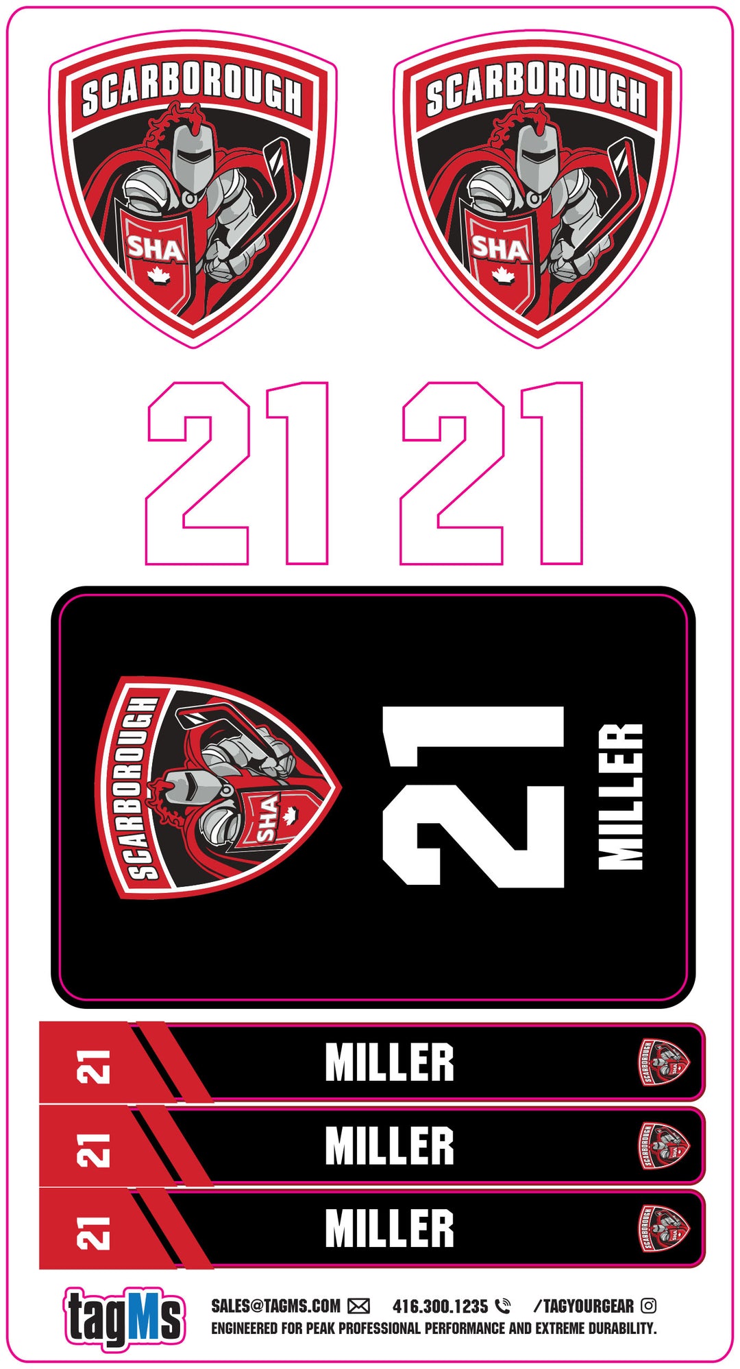 Scarborough Ice Raiders Custom Sticker Kit 2026