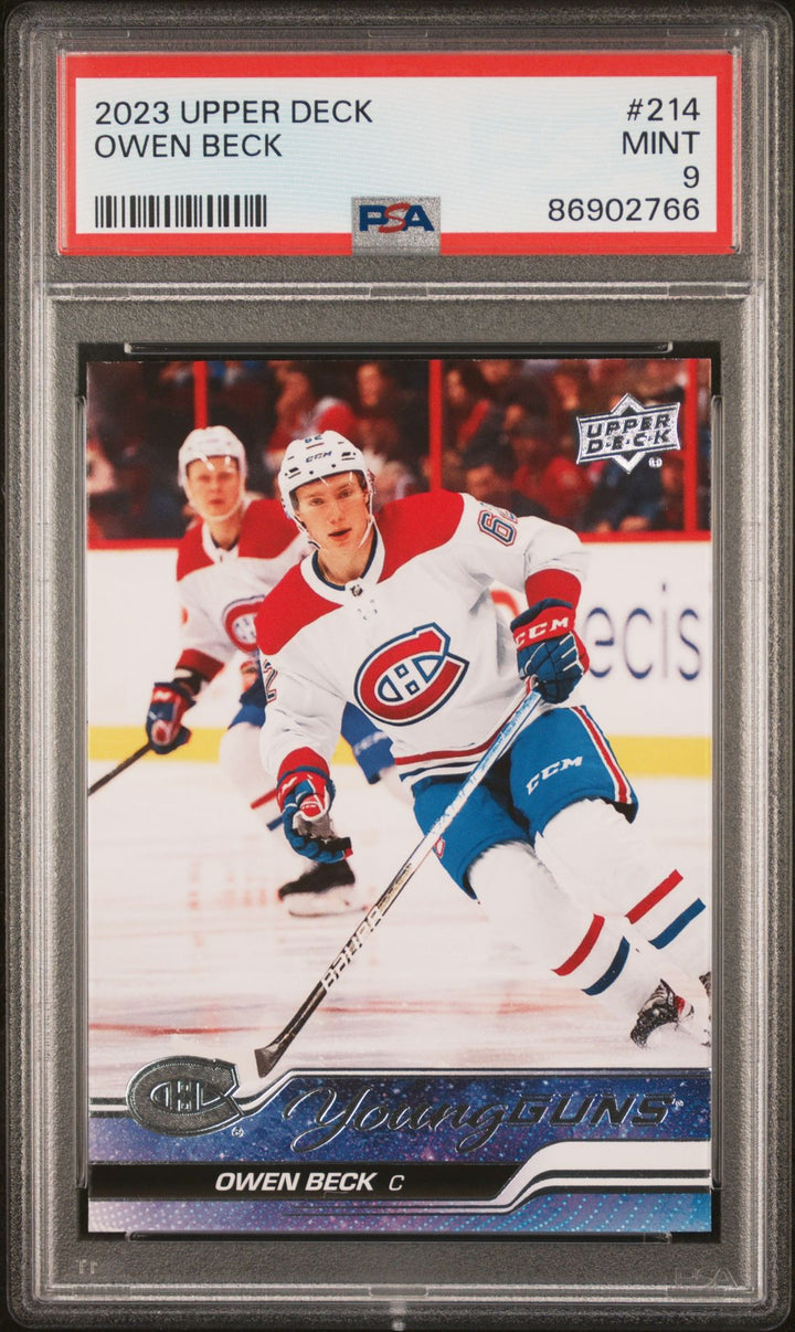 2023-2024 Upper Deck Series 1 - Owen Beck Young Guns PSA