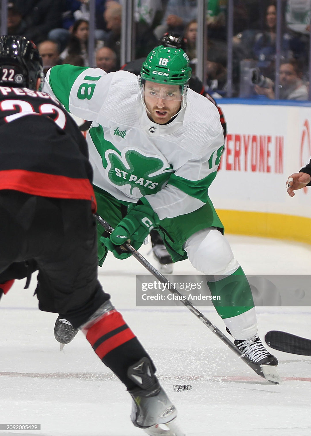 CCM HPTKXP - Pro Stock Hockey Pants - Toronto Maple Leafs (St. Pats) - Noah Gregor - Photo Matched