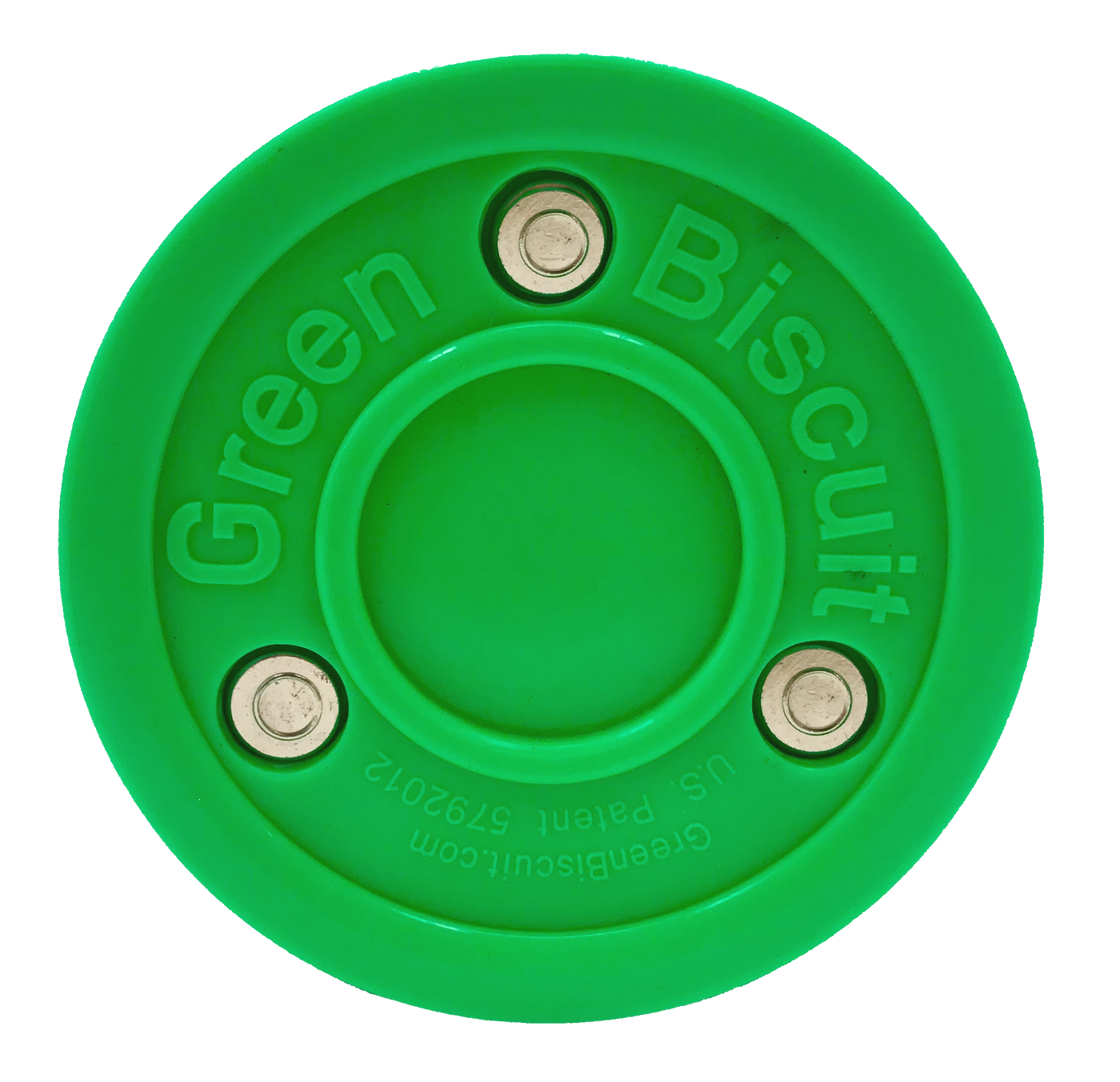 Green Biscuit Hockey Puck