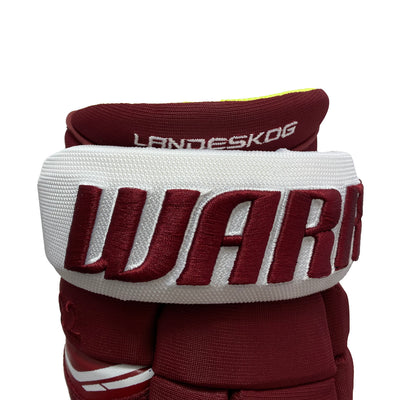 Warrior Alpha QX - Colorado Avalanche - Reverse Retro Pro Stock Gloves - Gabriel Landeskog