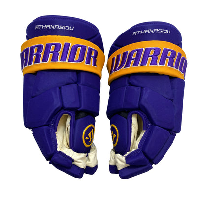Warrior Alpha Frpro - LA Kings - Alternate Pro Stock Gloves - Andreas Athanasiou