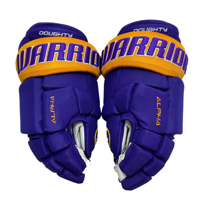 Warrior Alpha DX - LA Kings - Alternate Pro Stock Gloves - Drew Doughty