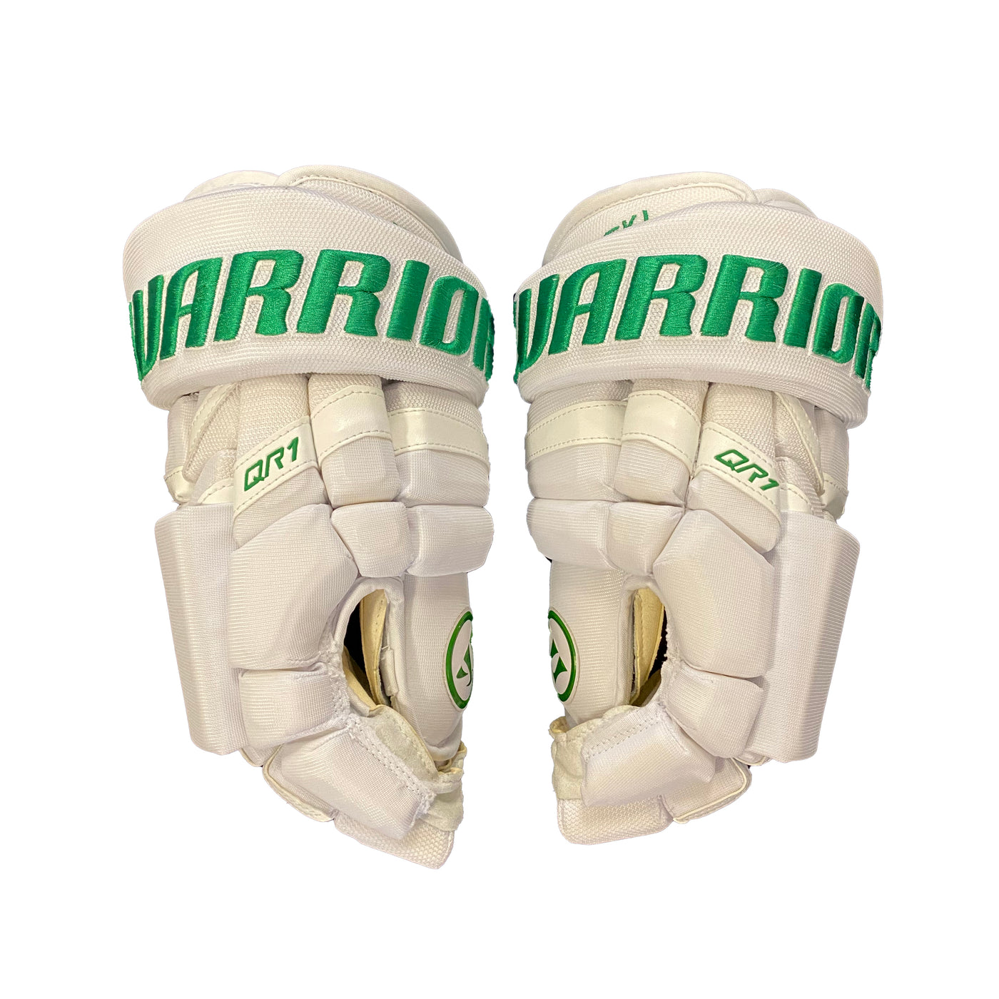 Warrior Covert QR1 - Dallas Stars - "White Out" Pro Stock Gloves  - Joe Pavelski