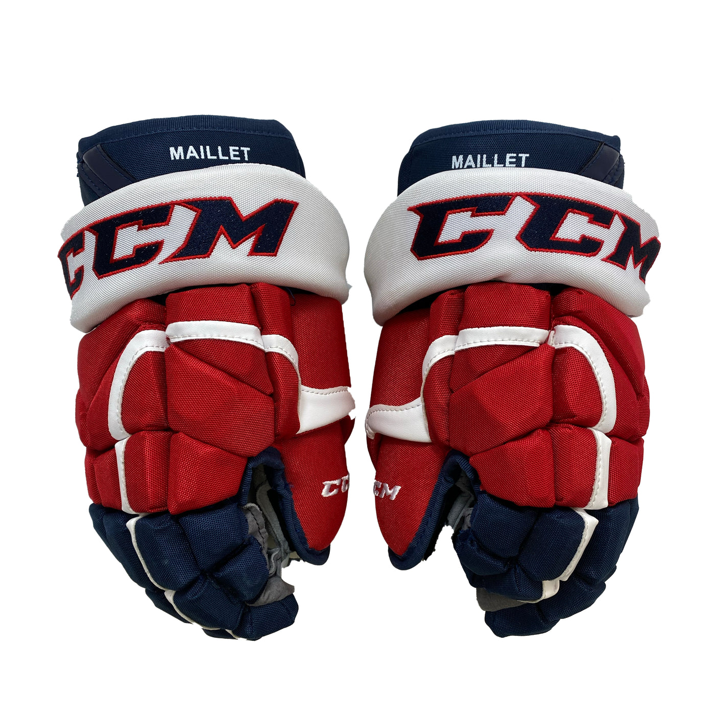 CCM HG12 - Washington Capitals - Pro Stock Gloves - Philippe Maillet