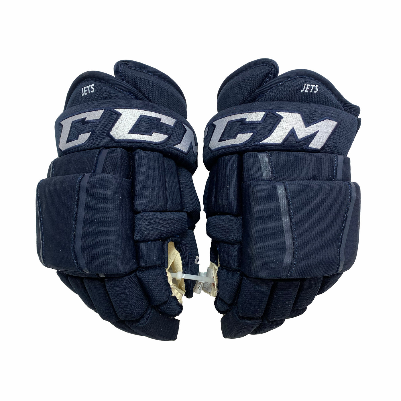 CCM HG97 - Winnipeg Jets - Team Issue - Pro Stock Hockey Gloves w/shot blocker