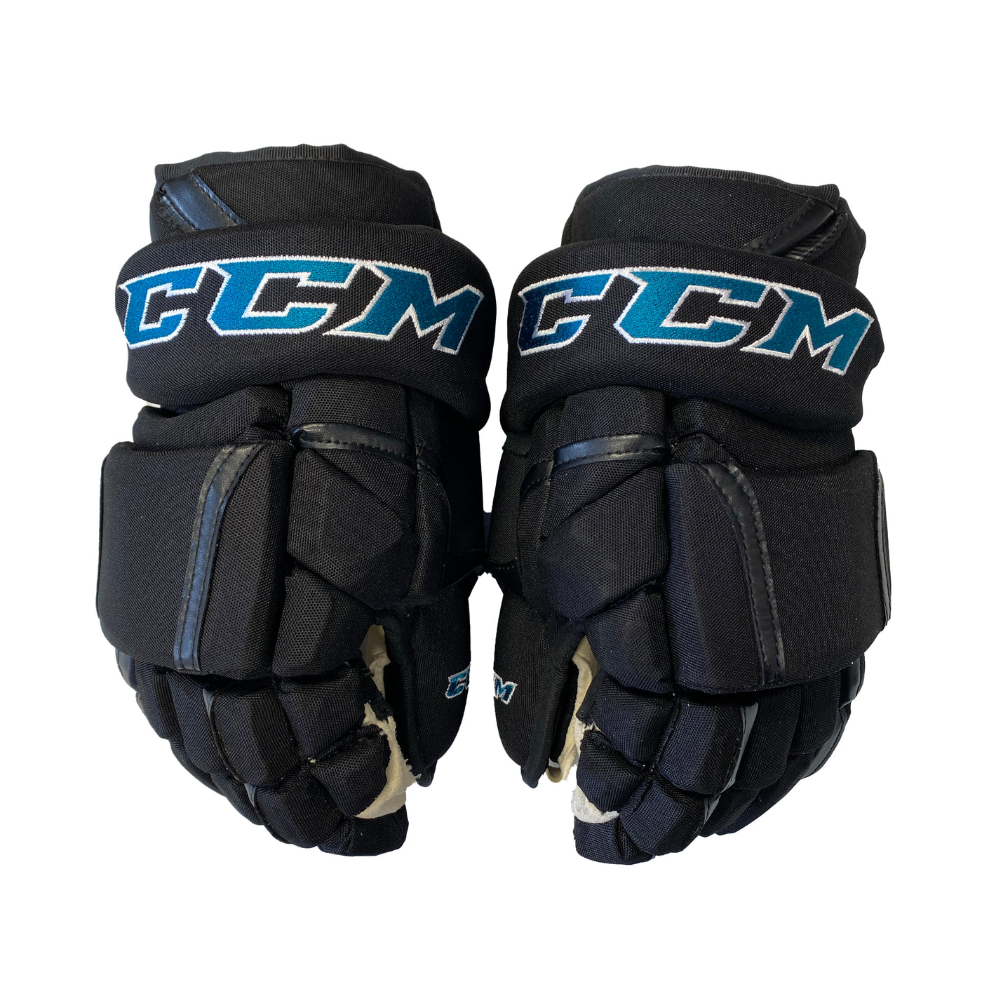 CCM HG12 San Jose Sharks Pro Stock Hockey Gloves