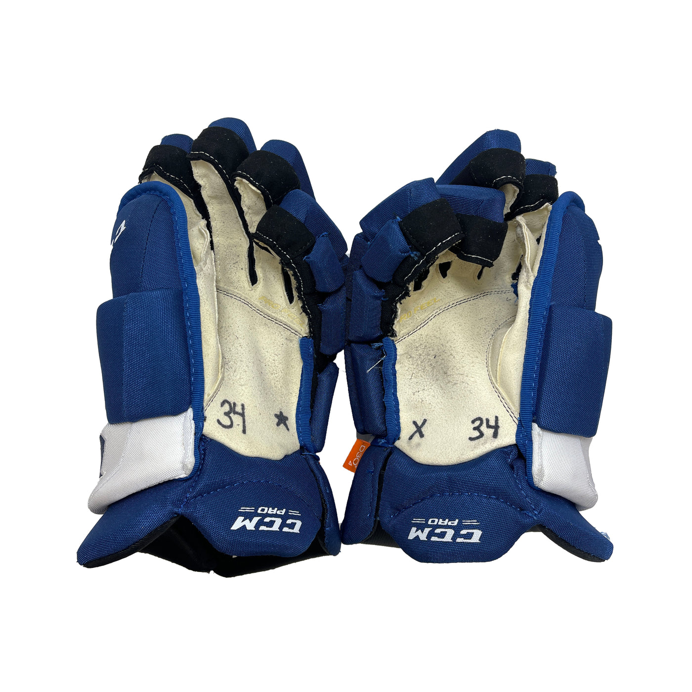 CCM FT1 Toronto Maple Leafs Pro Stock Gloves Game Used - Auston Matthews