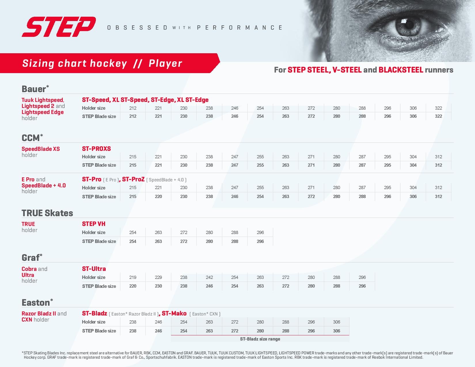 Step Steel Skate Blades for CCM Speedblade XS Hockey Lion Inc.