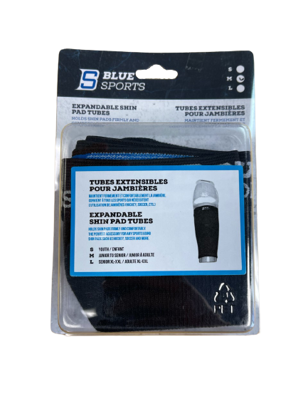 Blue Sport Expandable Shin Pad Tubes